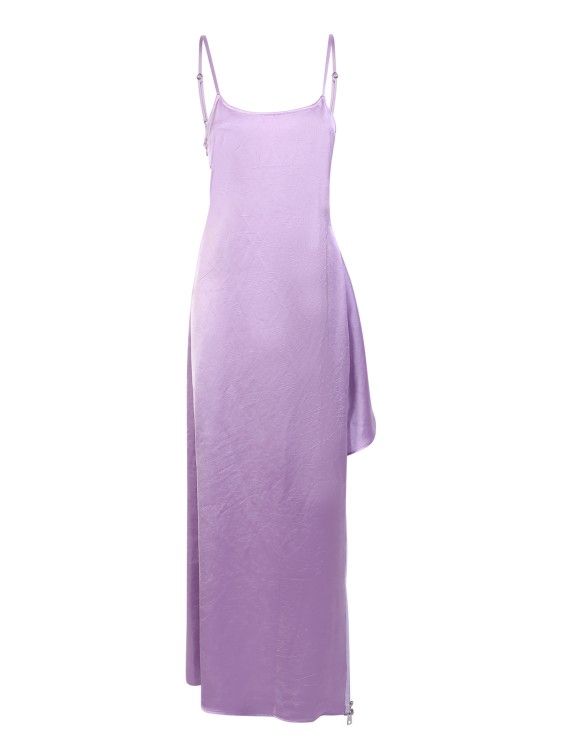 Jw Anderson Crease-effect Ankle-length Dress In Purple