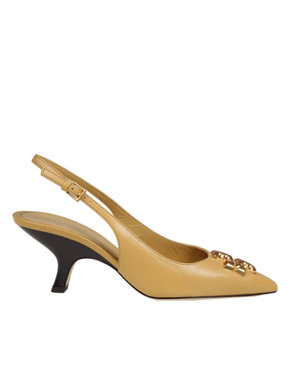 Tory Burch Eleanor Pointed Toe Slingback Pump In Neutrals
