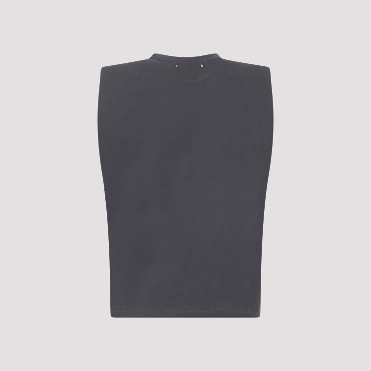 Shop Golden Goose Anthracite Cotton T-shirt In Grey