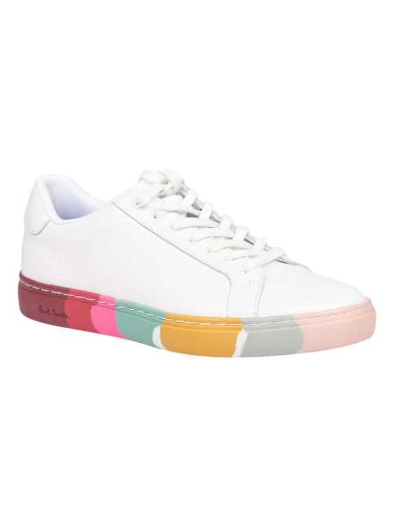 Shop Paul Smith White Leather Sneakers