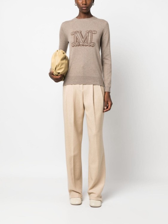 Shop Max Mara Intarsia-knit Jumper In Brown