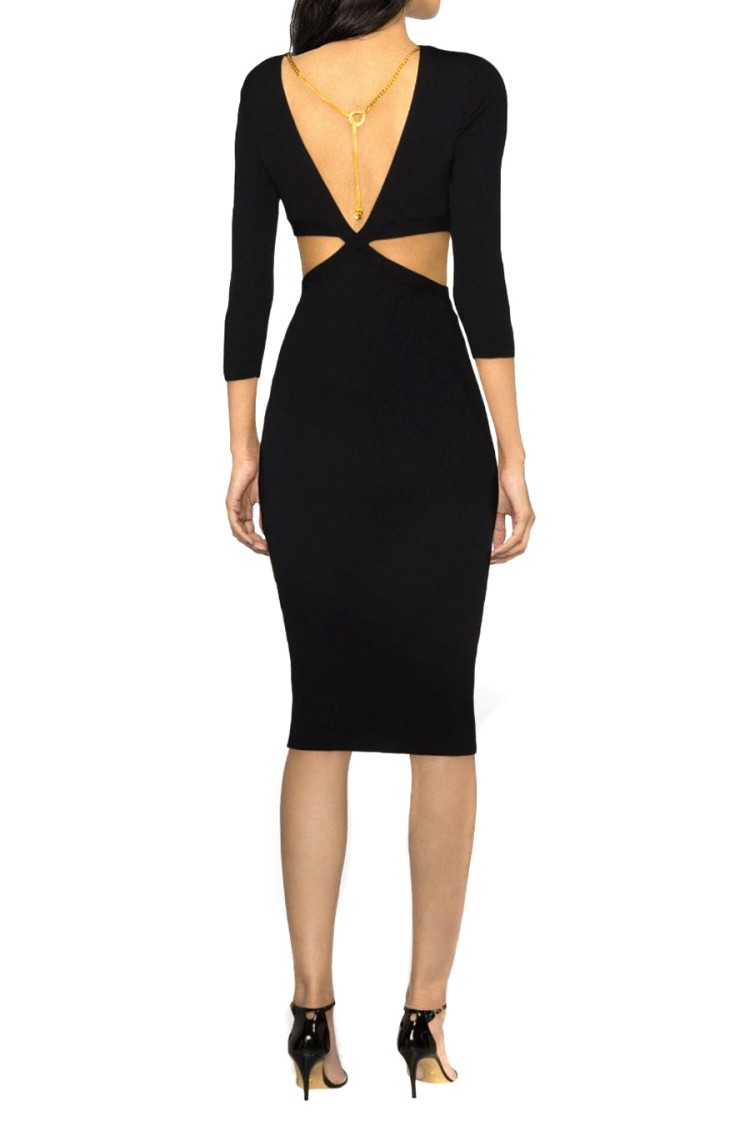 Elisabetta Franchi Knit Dress In Black