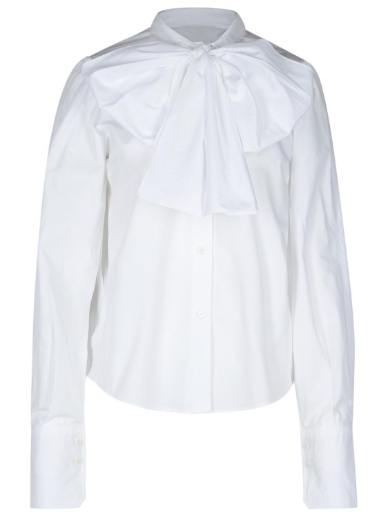 Patou Ascot White Cotton Blouse In White