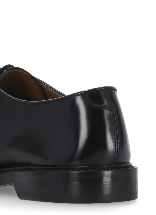 Shop Doucal's Smooth Leather Lace-up Shoes In Black