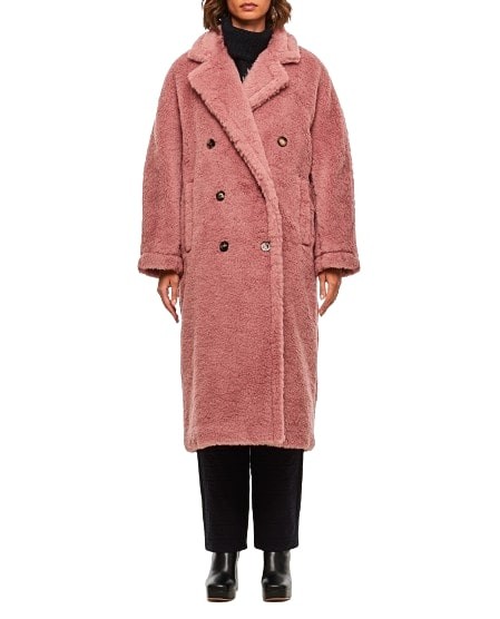 Max Mara Zitto Madame Teddy Coat In Pink