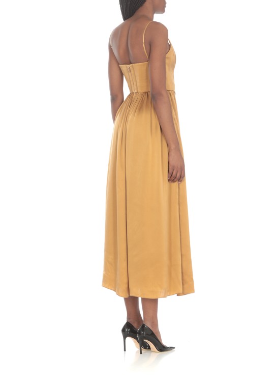 Shop Zimmermann Honey Silk Long Dress In Brown