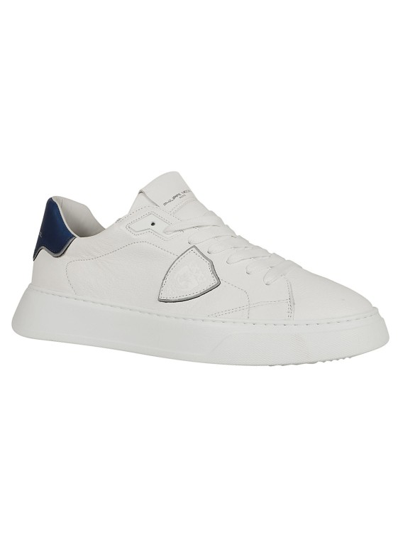 Shop Philippe Model Leather Iconic Sneakers In White