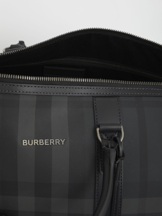 Burberry Boston Leather Holdall Bag - Black