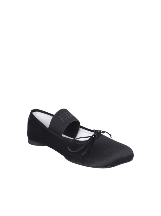 Shop Mm6 Maison Margiela Satin Ballet Shoes In Black