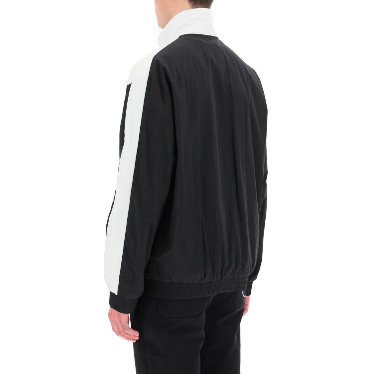 Shop Balmain Nylon Logo Jacket In Black