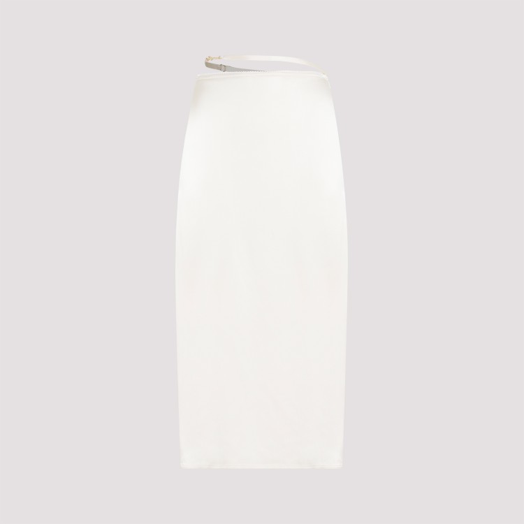 Shop Jacquemus Off-white La Jupe Notte Skirt