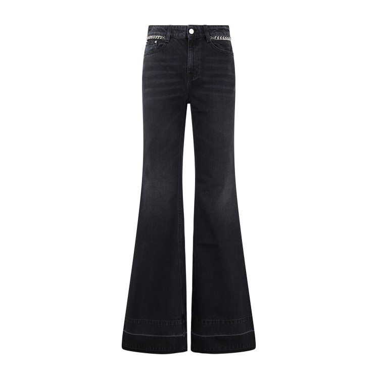 Stella Mccartney Chain Flare Black Cotton Jeans