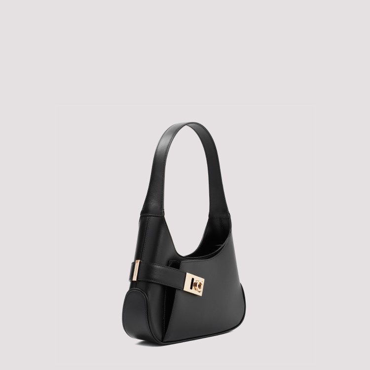Shop Ferragamo Black Calf Leather Handbag