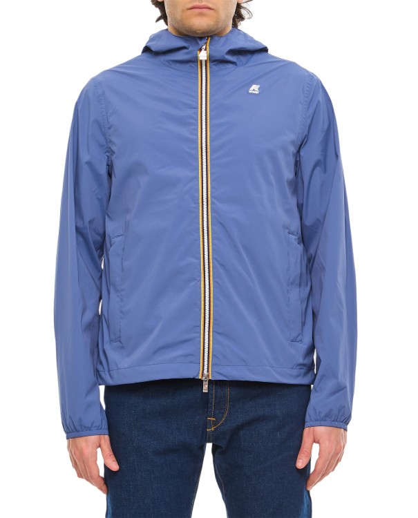 Shop K-way Jack Stretch Nylon Jersey Jacket In Blue