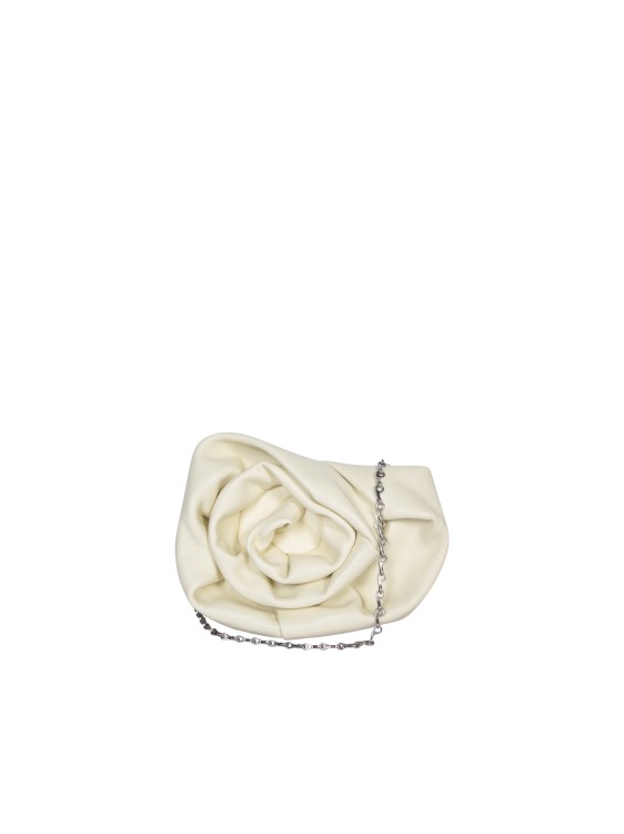 Shop Burberry Rose Clutch Chain Yellow Bag In Neutrals