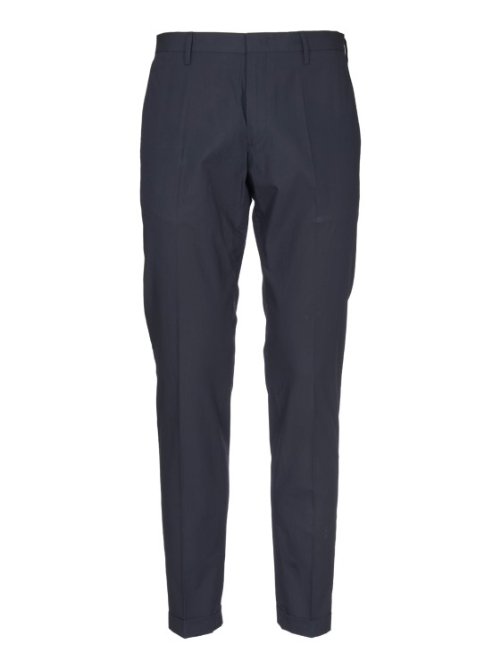Shop Paul Smith Blue Trousers With Cuff In Black