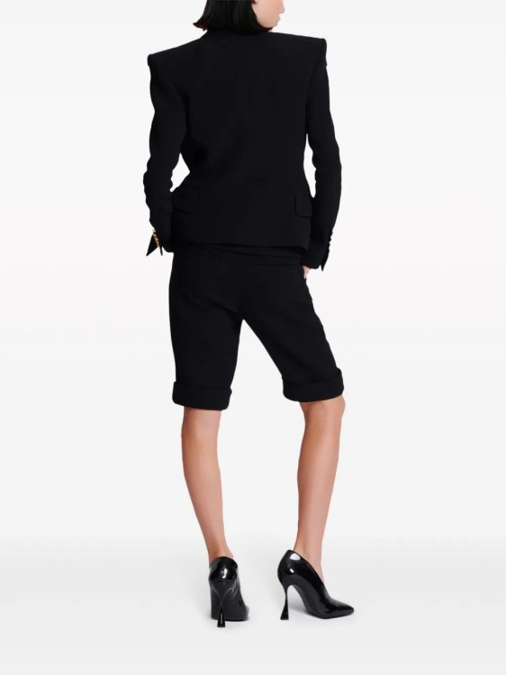 Balmain Cotton-blend Single-breasted Blazer In Black