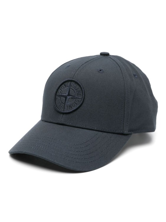 Shop Stone Island Embroidered-logo Cotton Cap In Grey