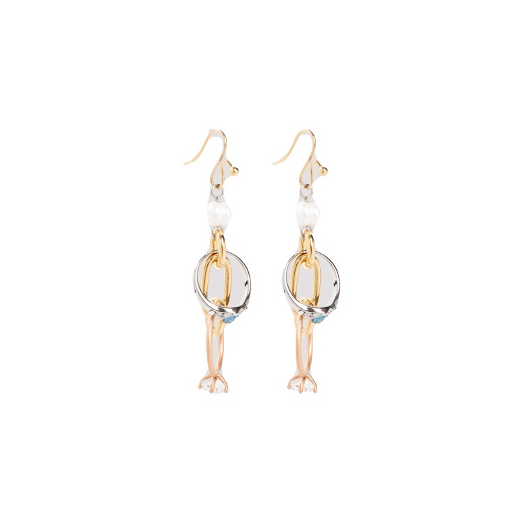 Shop Marni Deep Gold Metal Earrings