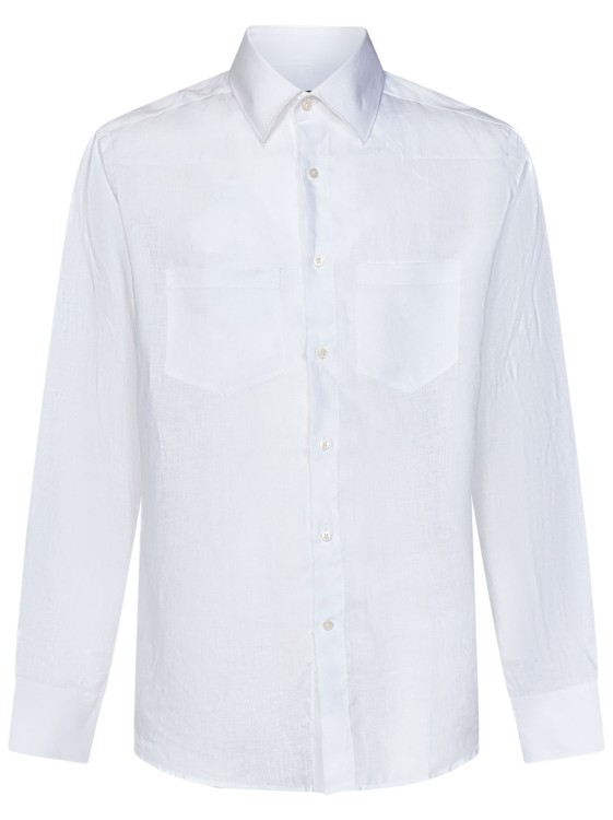Low Brand White Linen Shirt