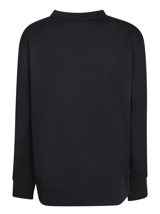 Shop Moncler Black Sweatshirt With Crystal Logo