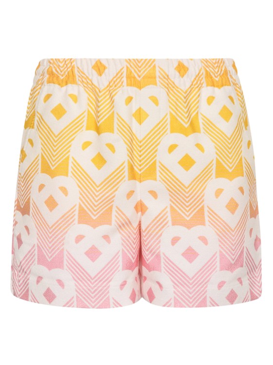 Shop Casablanca Terry-cloth Shorts In Yellow