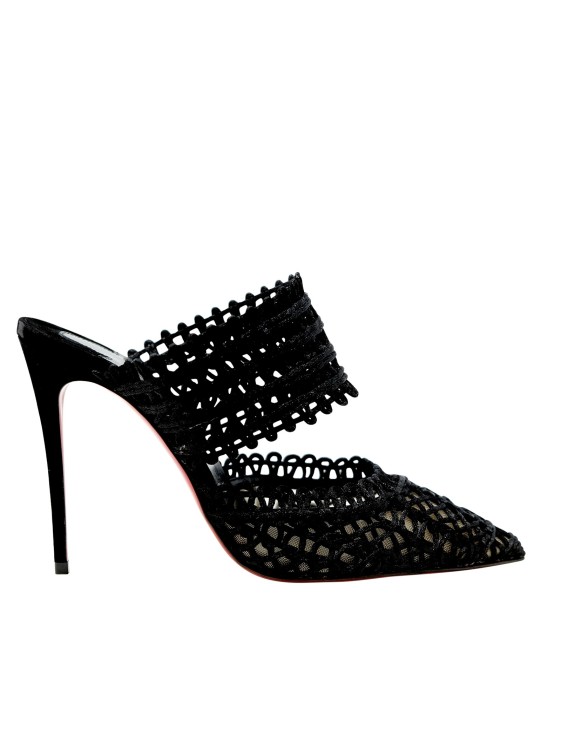 Shop Christian Louboutin Black Patent Deia Sandals