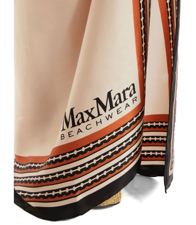 Shop Max Mara Beachwear Scoglio Multicolored Pareo In Neutrals