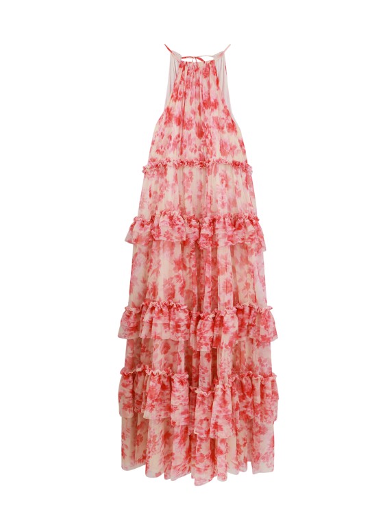 Shop Philosophy Di Lorenzo Serafini Multicolor Voile Long Dress In Pink