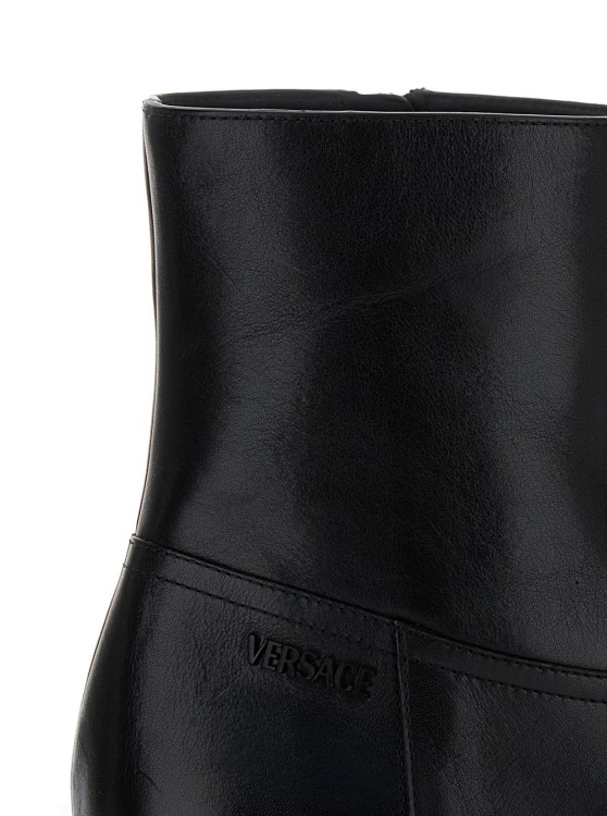 Shop Versace Stivale Western In Black