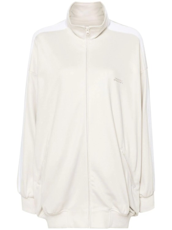 Shop Isabel Marant Rejane Beige Zip-up Blouse In White