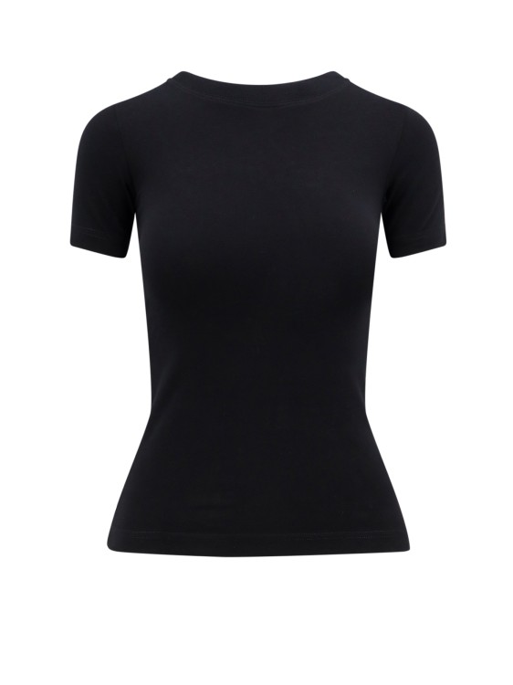 Balenciaga Slim Fit Stretch Cotton T-shirt In Negro