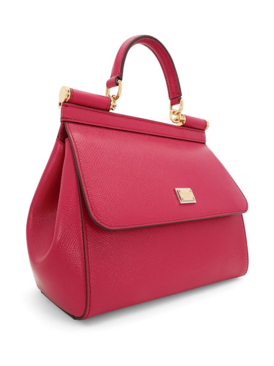 Shop Dolce & Gabbana Sicily Leather Crossbody Bag In Red