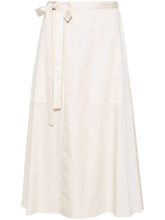 Shop Joseph Alix Light Beige Cotton Skirt In Neutrals