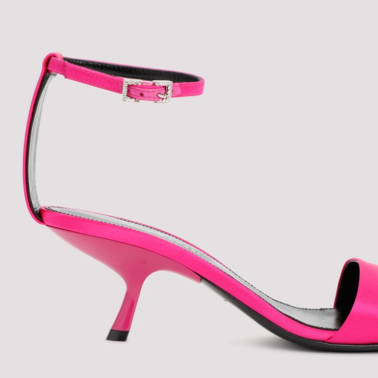 Sergio Rossi Sculpted Kitten Heel Sandals In Pink