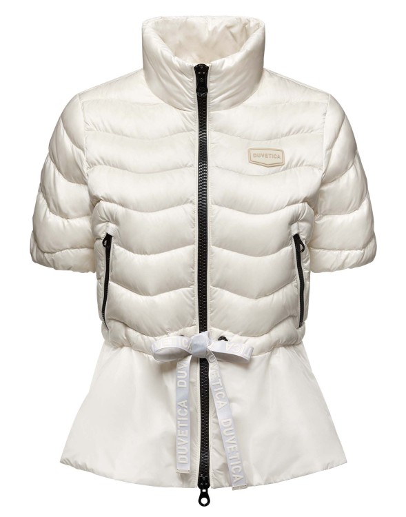 Duvetica Short-sleeve Samilia Quilted Jacket In White