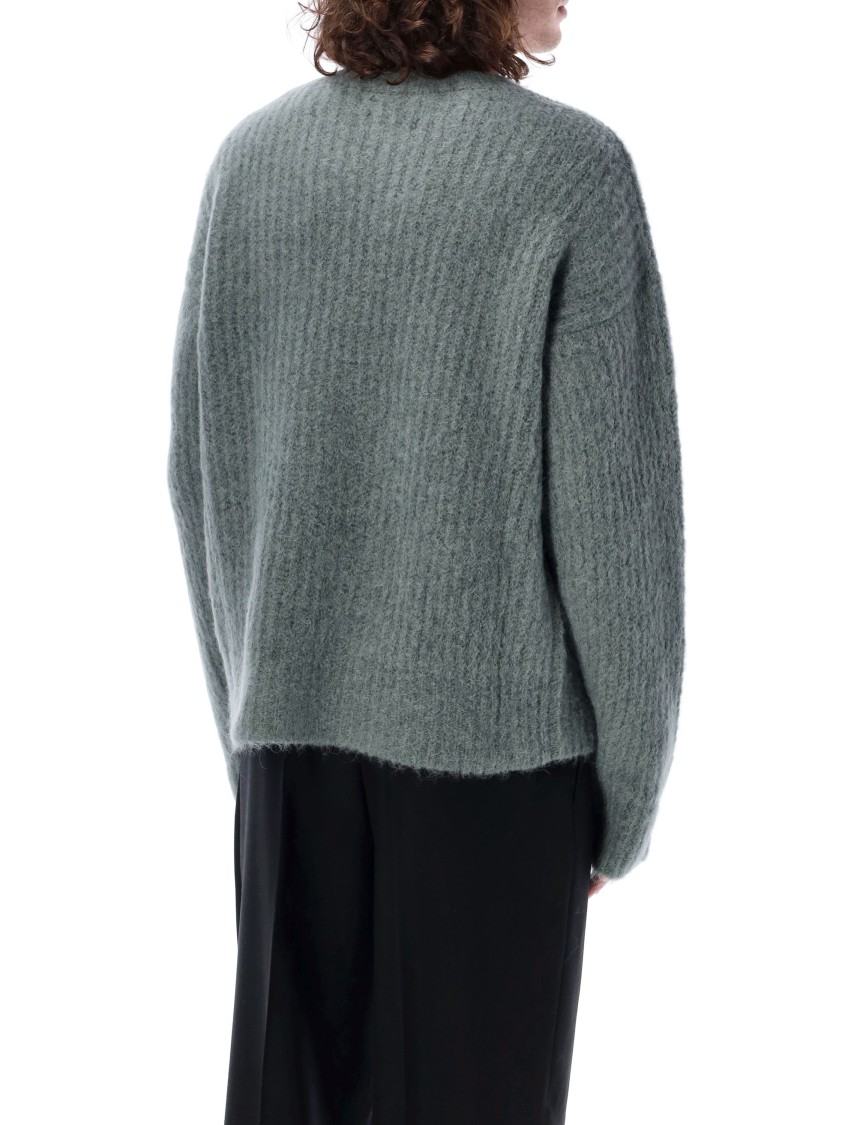 Shop Ami Alexandre Mattiussi Ami Hair Mohair Sweater In Green