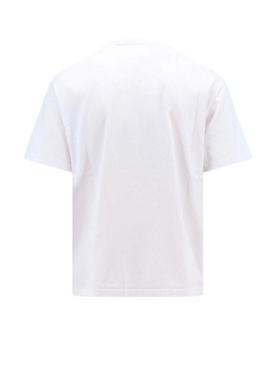 Shop Palm Angels Cotton T-shirt With Logo Print In White