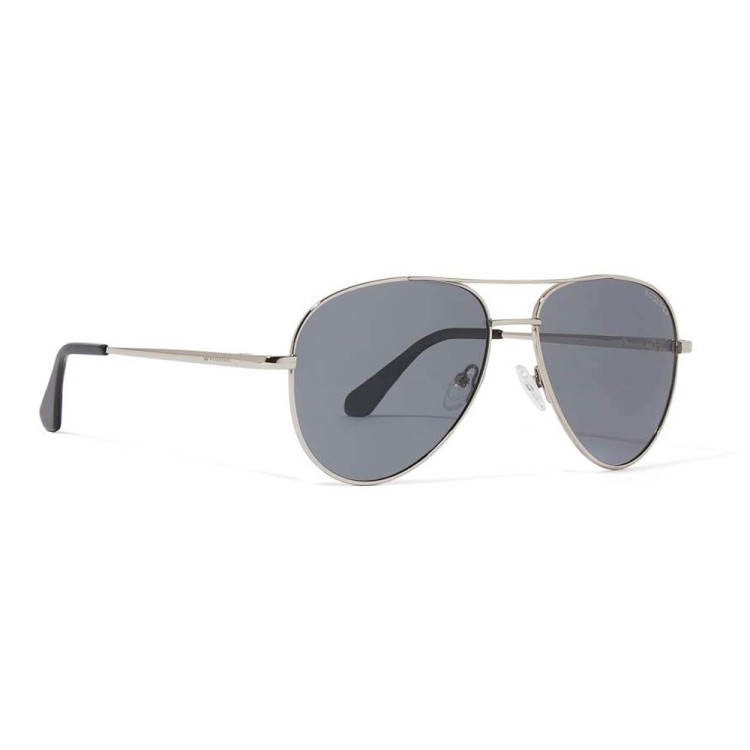 Shop Roderer James Aviator Polarized Sunglasses - Silver / Grey