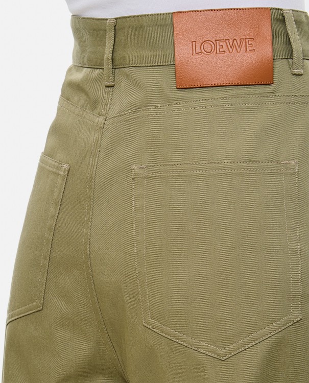 Shop Loewe High Waisted Trousers In Gold
