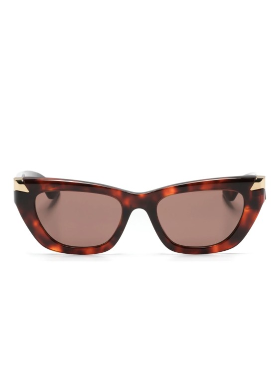 Alexander Mcqueen Multicolored Punk Rivet Sunglasses In Brown