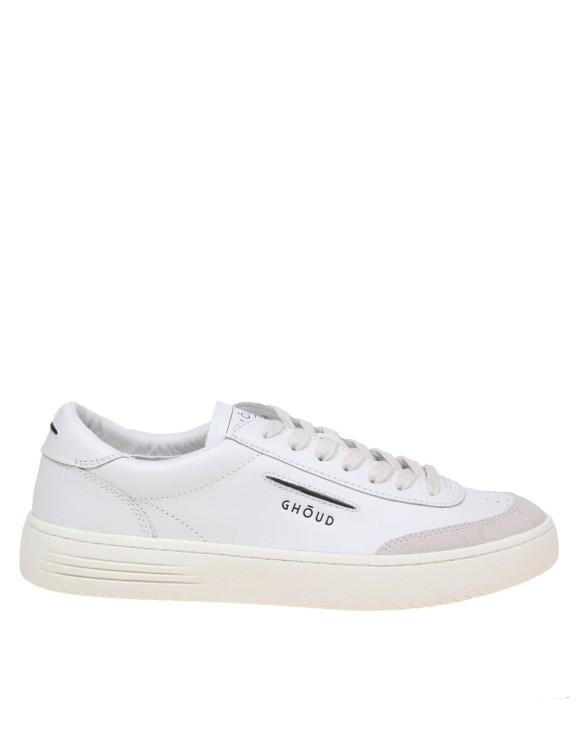Shop Ghoud Lido Low Sneakers In White Leather And Suede