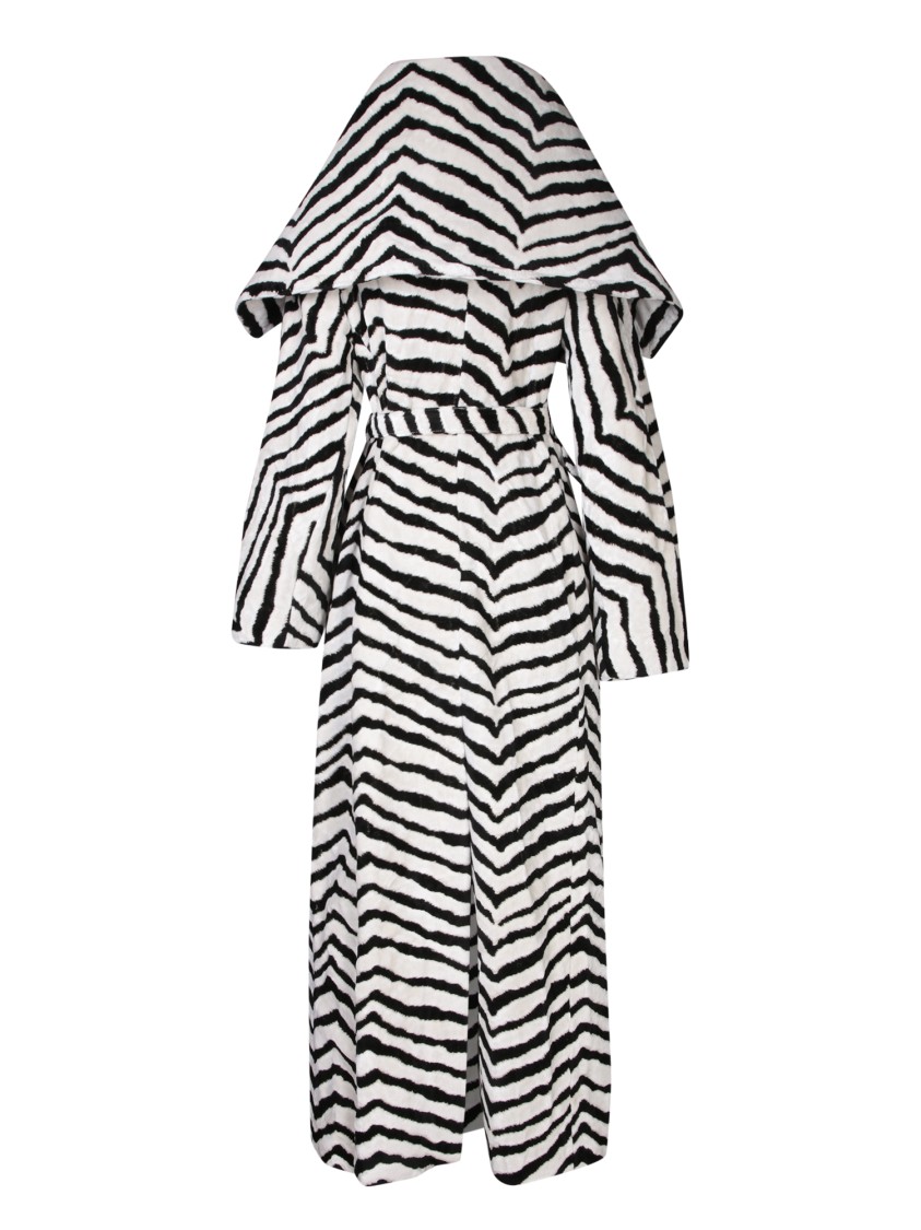 Jacquemus Caruso Zebra-jacquard Cotton Coat In Grey