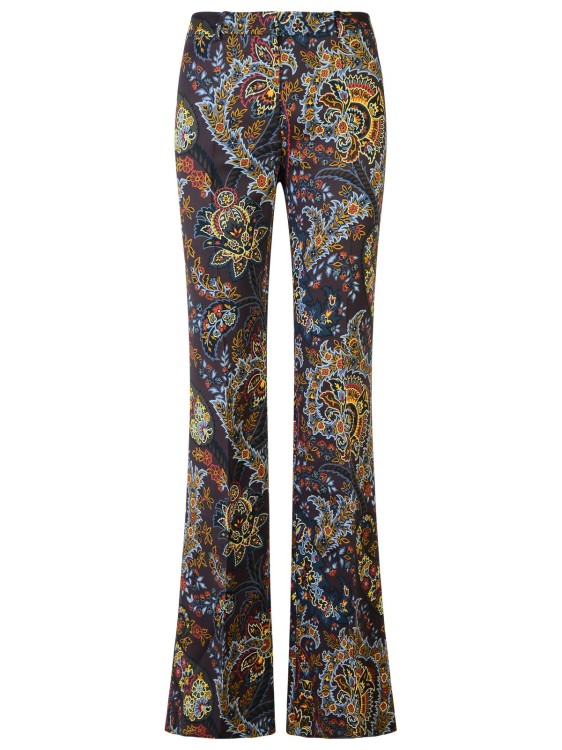 Shop Etro Brown Viscose Trousers