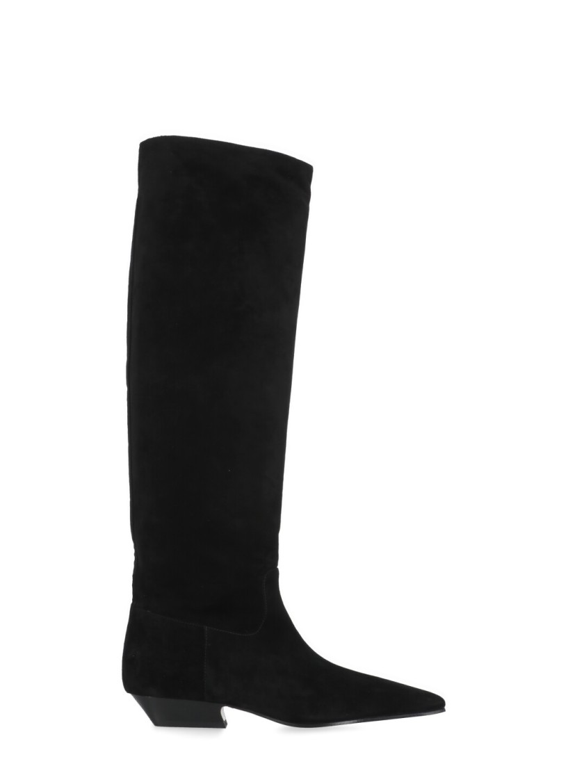 Shop Khaite Marfa Knee High Boots In Black