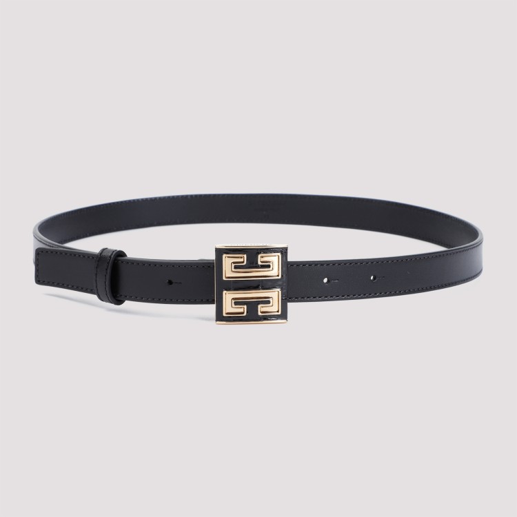 Givenchy 4g Logo Square Buckle Leather Belt In Blue