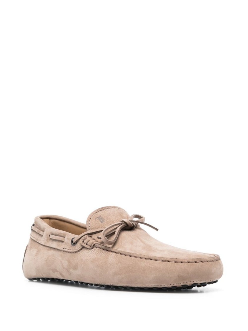 Tod's Gommino Driving Leather Slippers In Neutrals