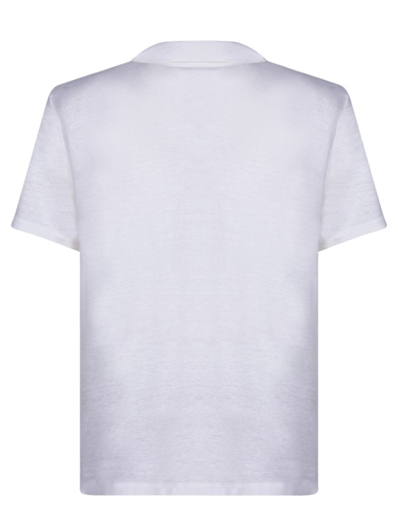 Shop Officine Generale Linen Polo Shirt In White