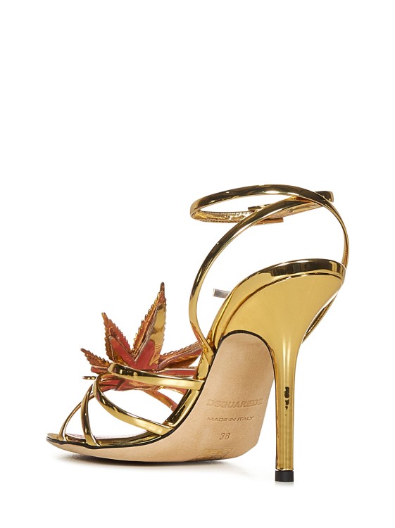 Shop Dsquared2 Marija Metallic Gold Sandals