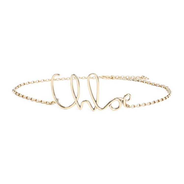Chloé Vintage Gold Brass Belt In Neutrals